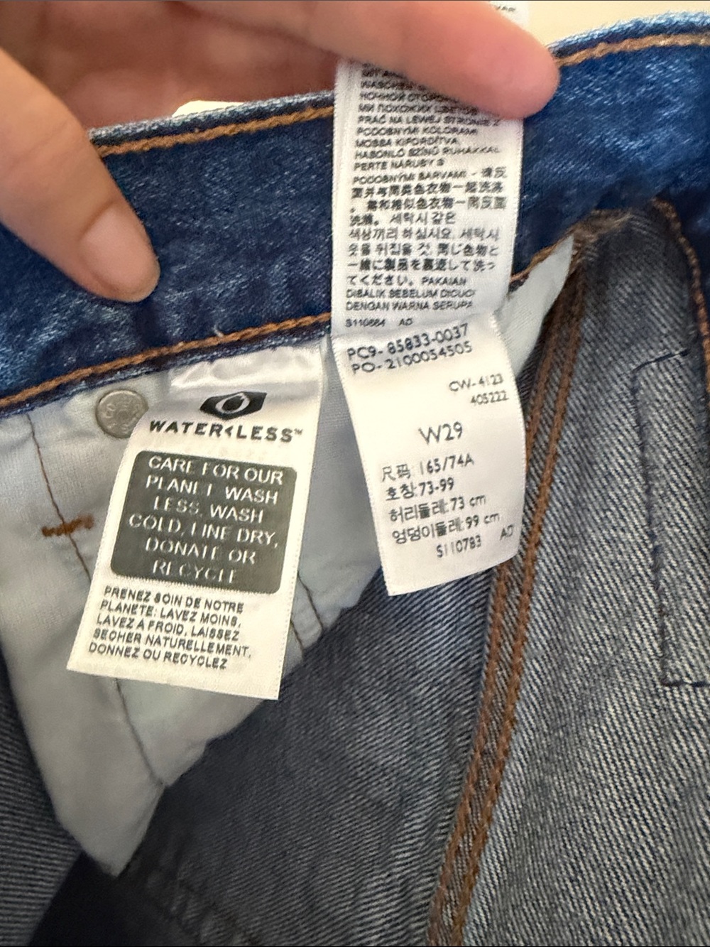 Levi's Distressed Blue Denim Cutoff Shorts - Picture 6 of 7
